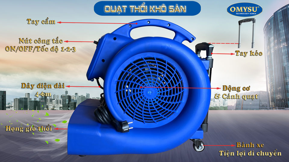Quạt thổi sàn CD-02 1000W