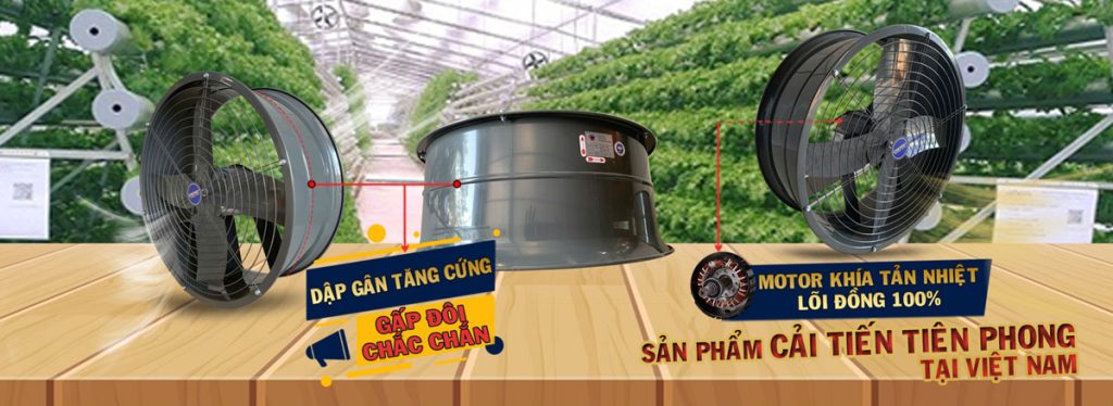 Quạt thông gió tròn lắp cho nhà kính